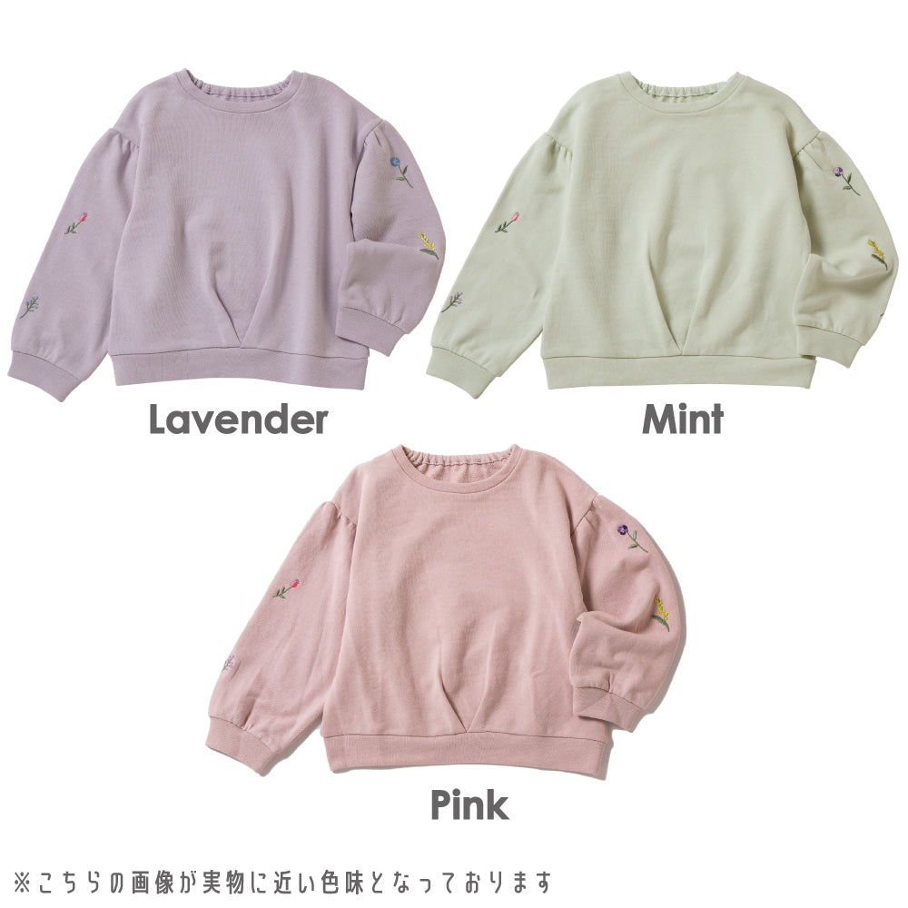袖刺繍 トレーナー