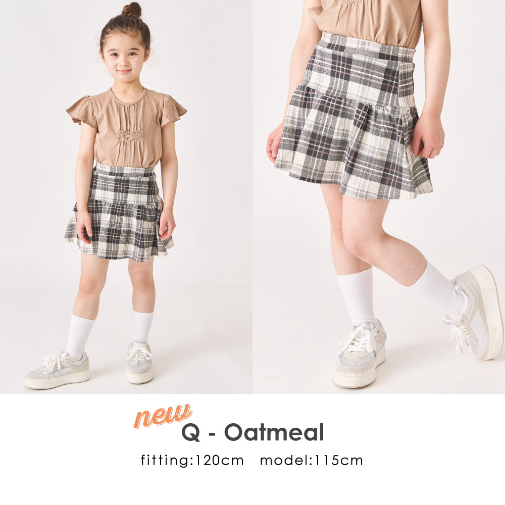 総柄1分丈スカッツ(ストライプ・チェック等)