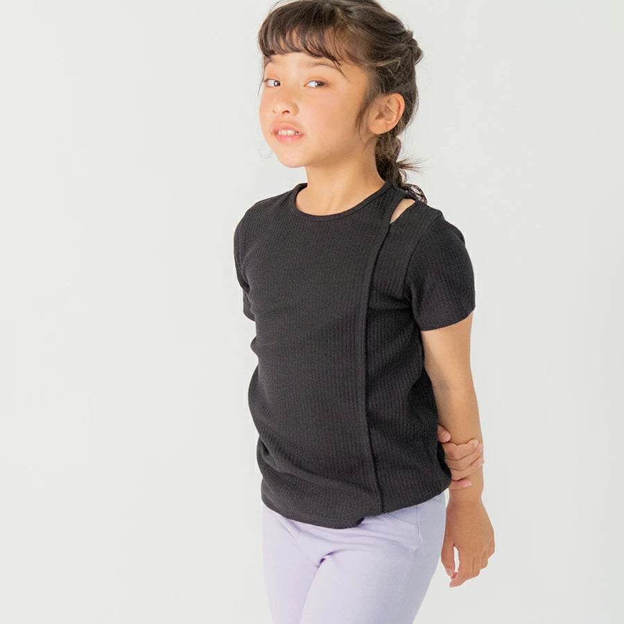 【OUTLET SALE】肩開き半袖トップス