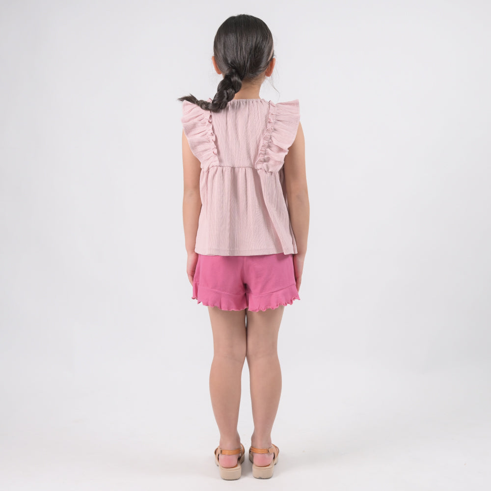 【OUTLET SALE】 フリルリブトップス