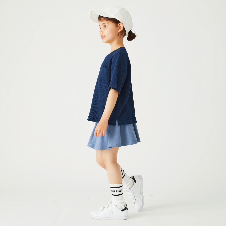 半袖ワッフルTシャツ