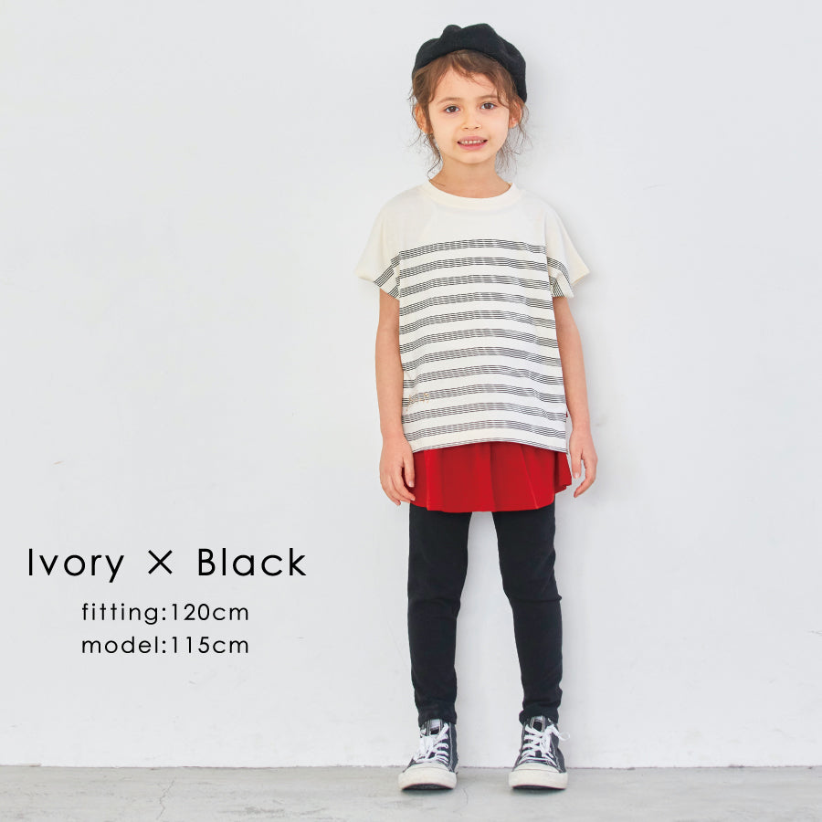 【OUTLET SALE】五線譜パネルボーダーTシャツ