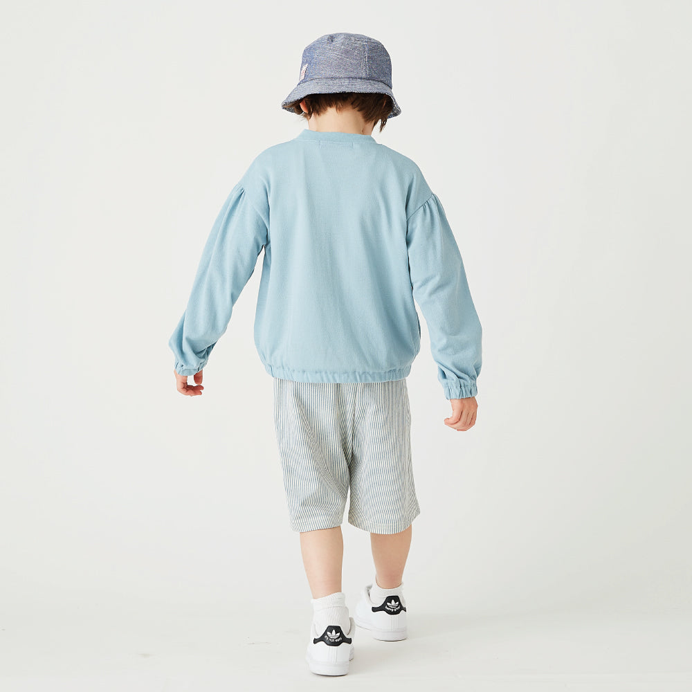 梨地フードなしパーカー