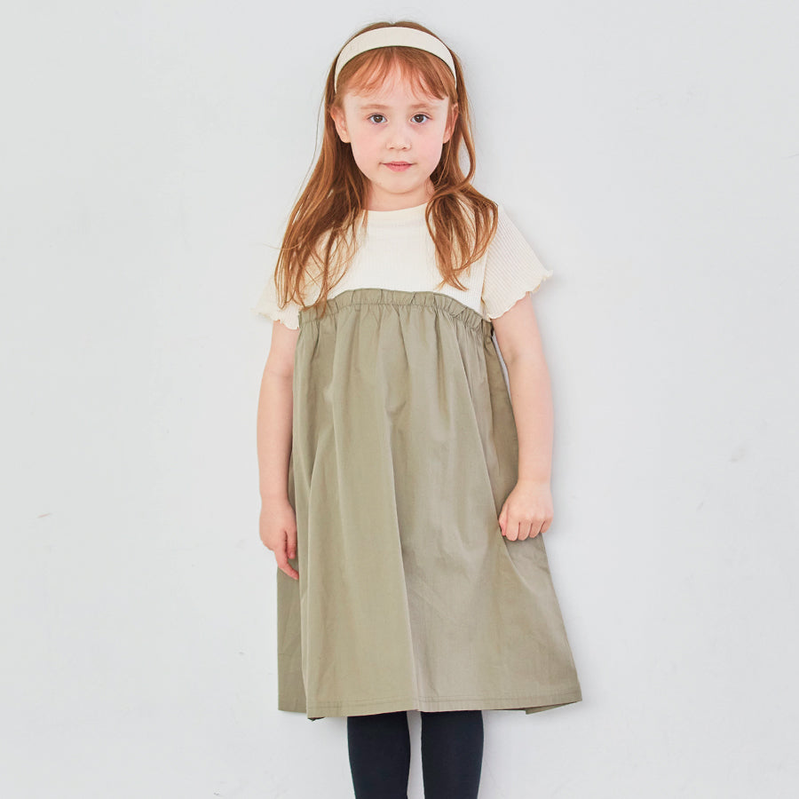 【OUTLET SALE】ワッフル半袖ワンピース