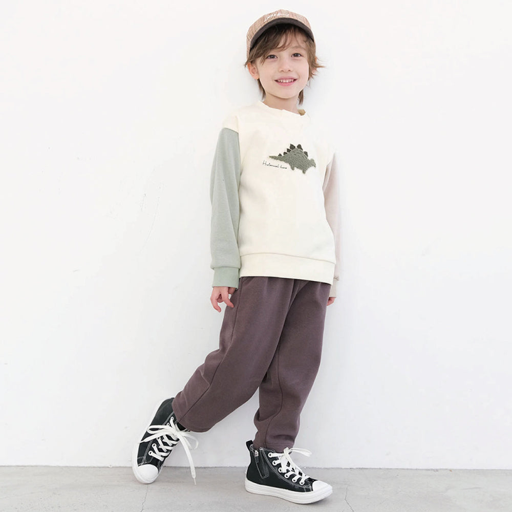 裏起毛恐竜刺繍トレーナー