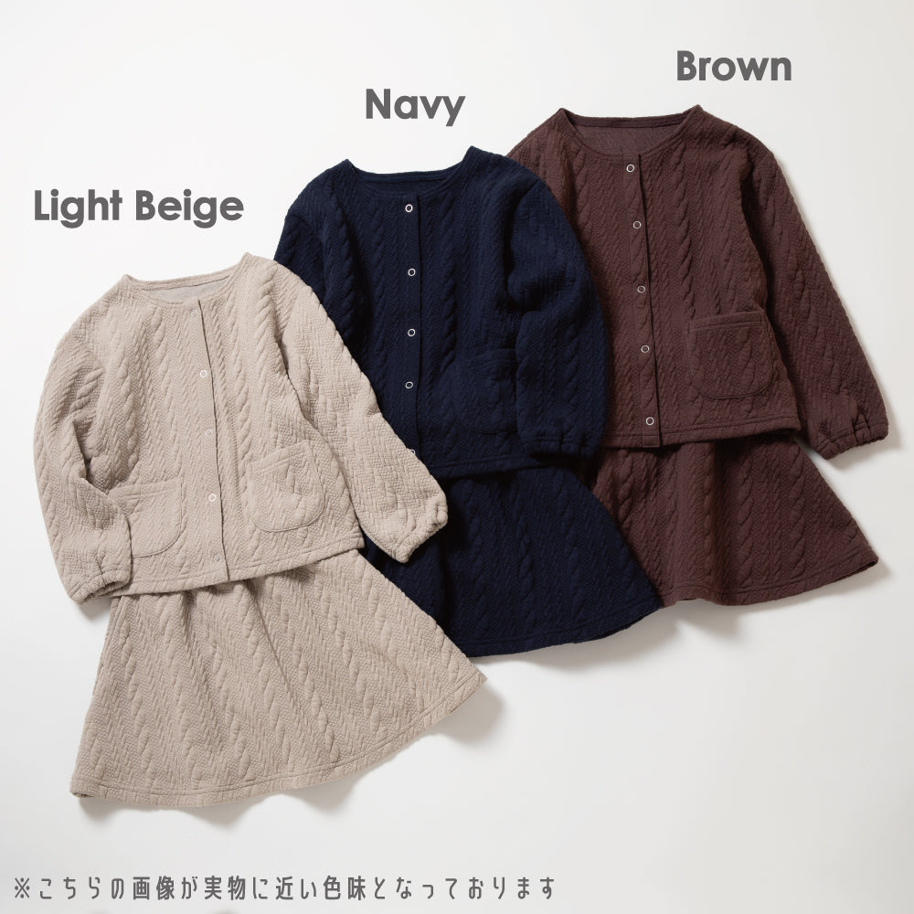 ポケット付き 膨れジャガードセットアップ