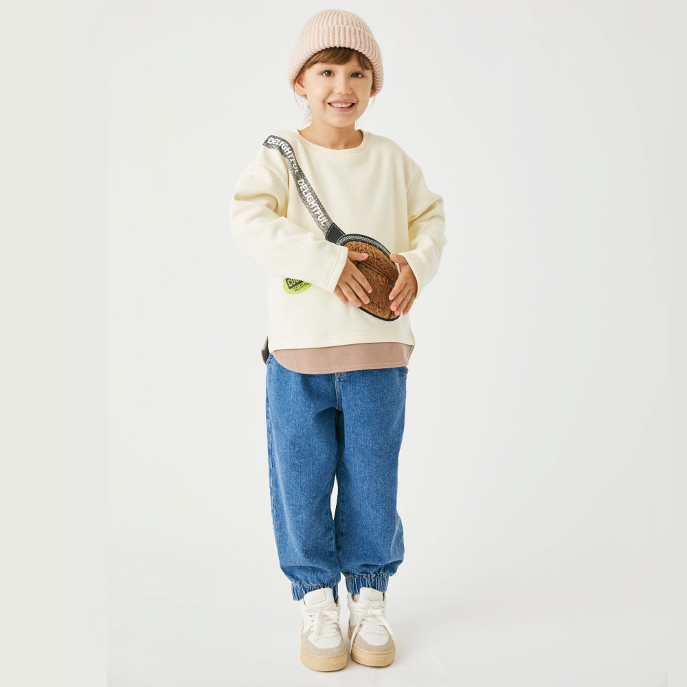 裏起毛 ポシェット風トレーナー