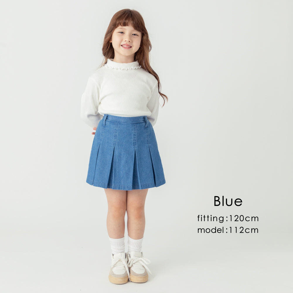 デニムプリーツキュロット