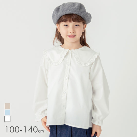 【OUTLET SALE】丸襟 布帛ブラウス