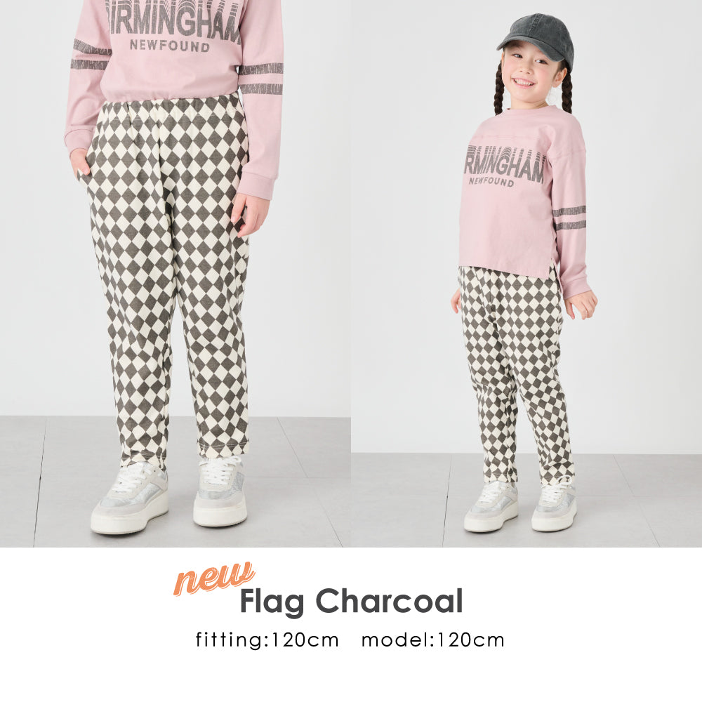 総柄ストレッチパンツ
