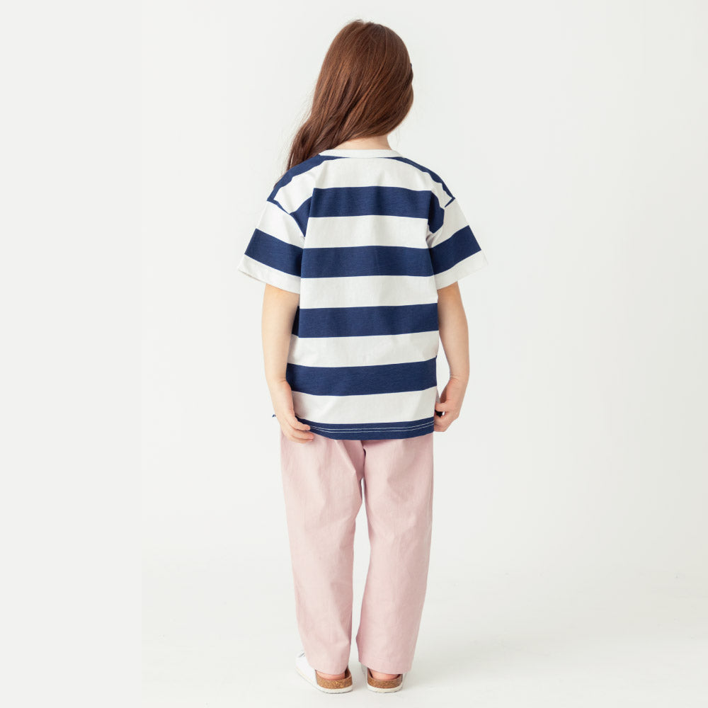 ボーダーフラワーTシャツ
