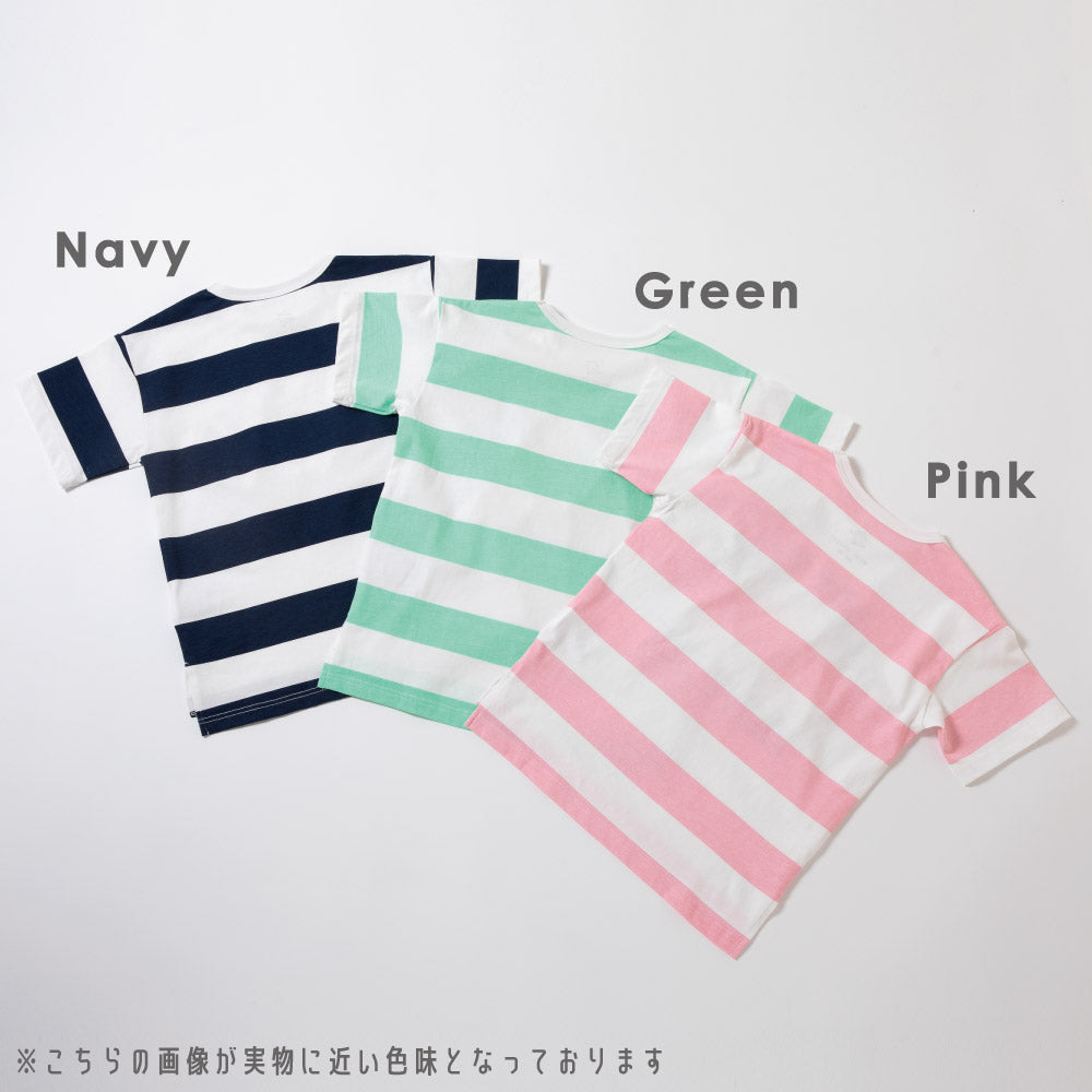 ボーダーフラワーTシャツ