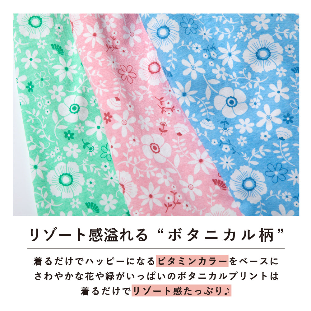 綿100% 総柄ワンピース