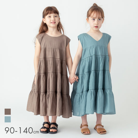 インド綿 ティアードワンピース