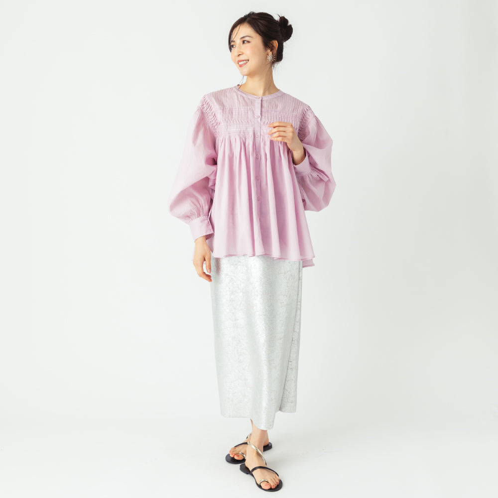 【夏割】 【Ladies】 インド綿 シアーブラウス