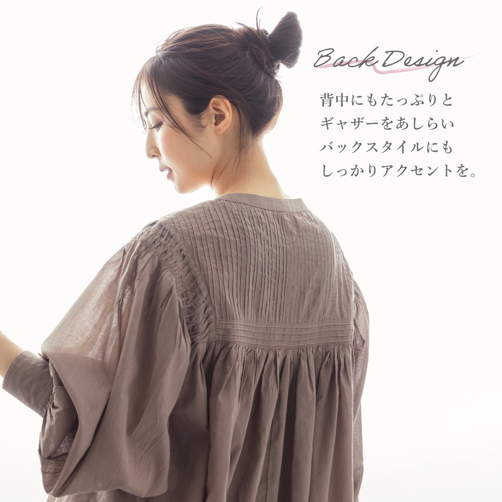 【夏割】 【Ladies】 インド綿 シアーブラウス