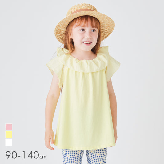 【OUTLET SALE】襟フリル Tシャツ