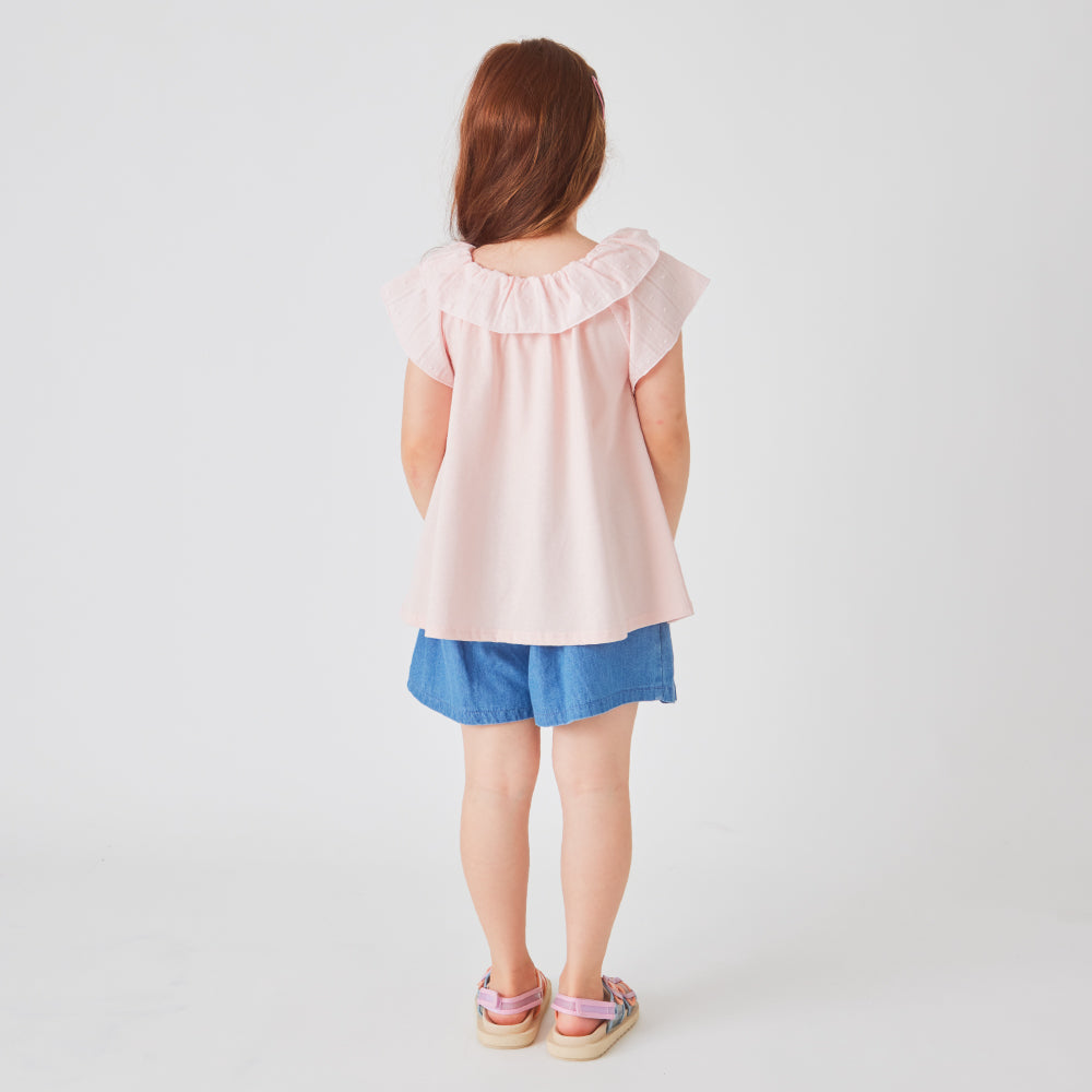襟フリル Tシャツ