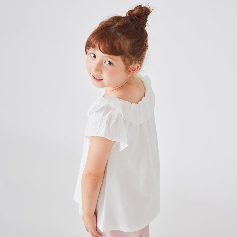 襟フリル Tシャツ