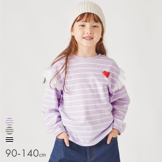 【OUTLET SALE】フリル ボーダー トップス