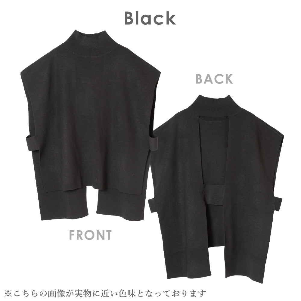 【夏割】 レディス バックオープン ニットジレ