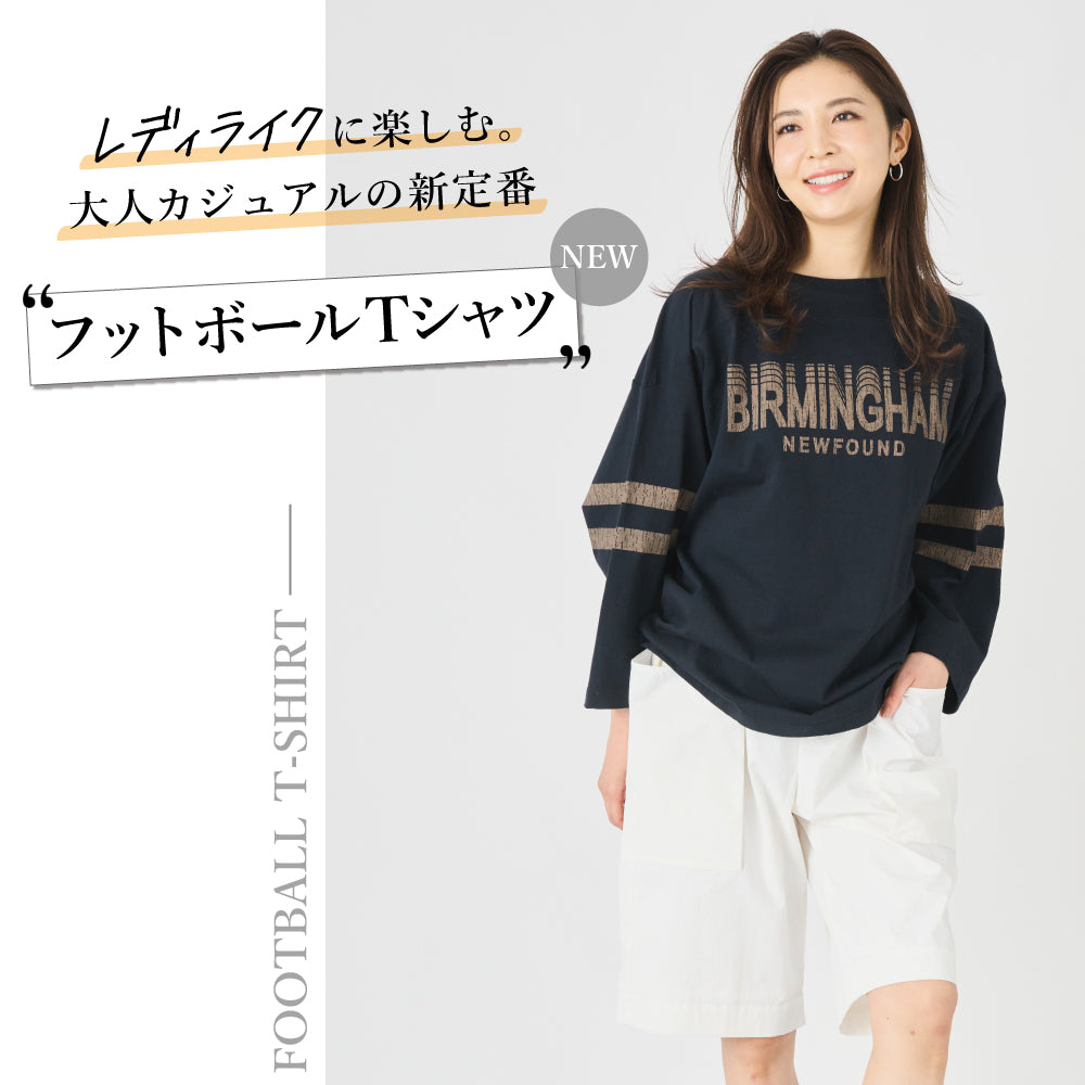 【夏割】 【Ladies】フットボールTシャツ