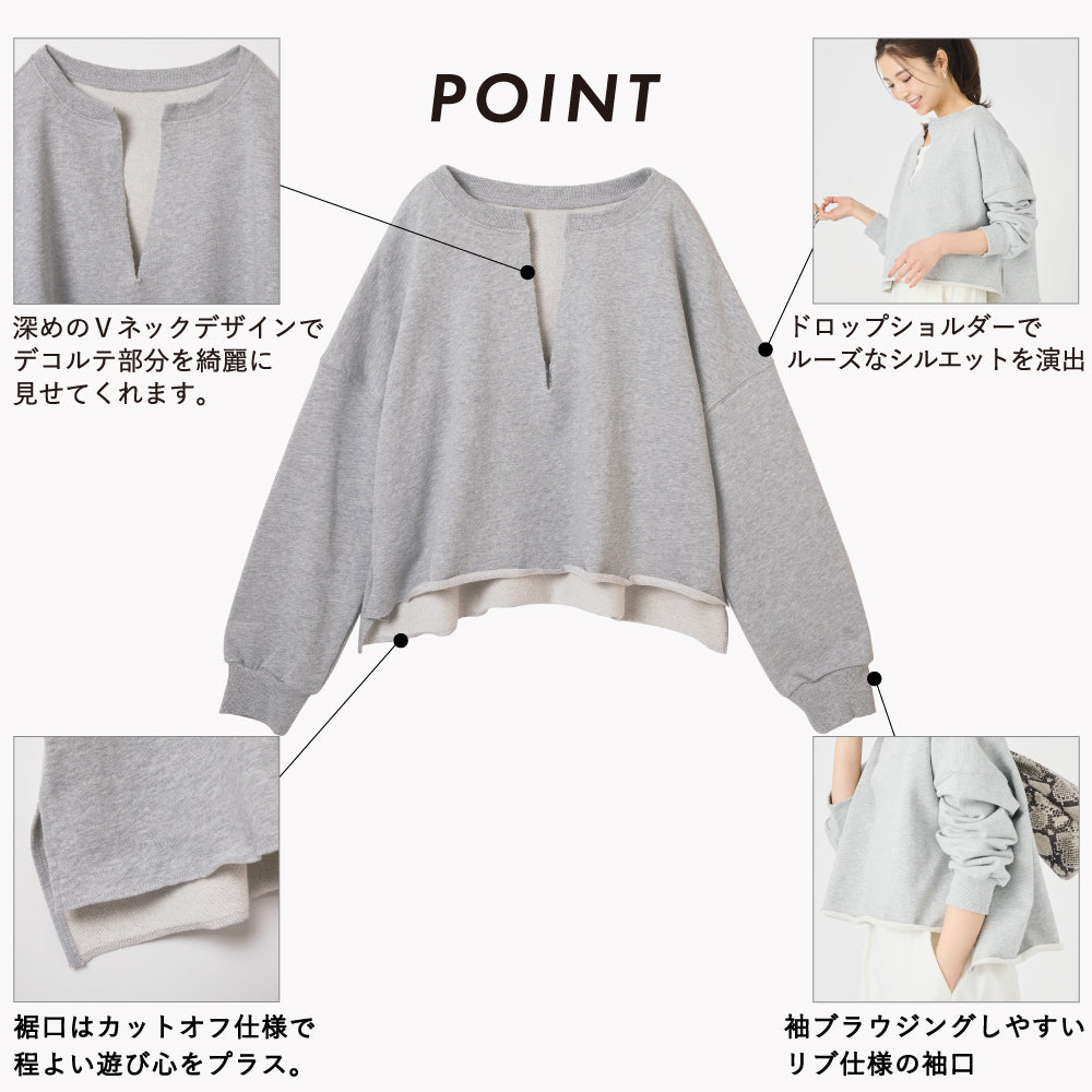 【夏割】 【Ladies】 スキッパースウェット