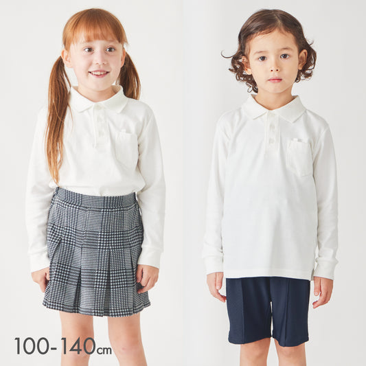 【綿100%】 長袖ポロシャツ