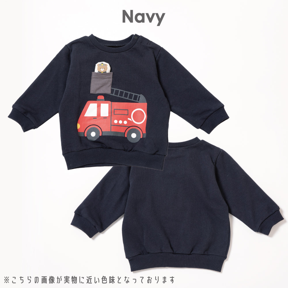 ベビー 知育スウェット(消防車)