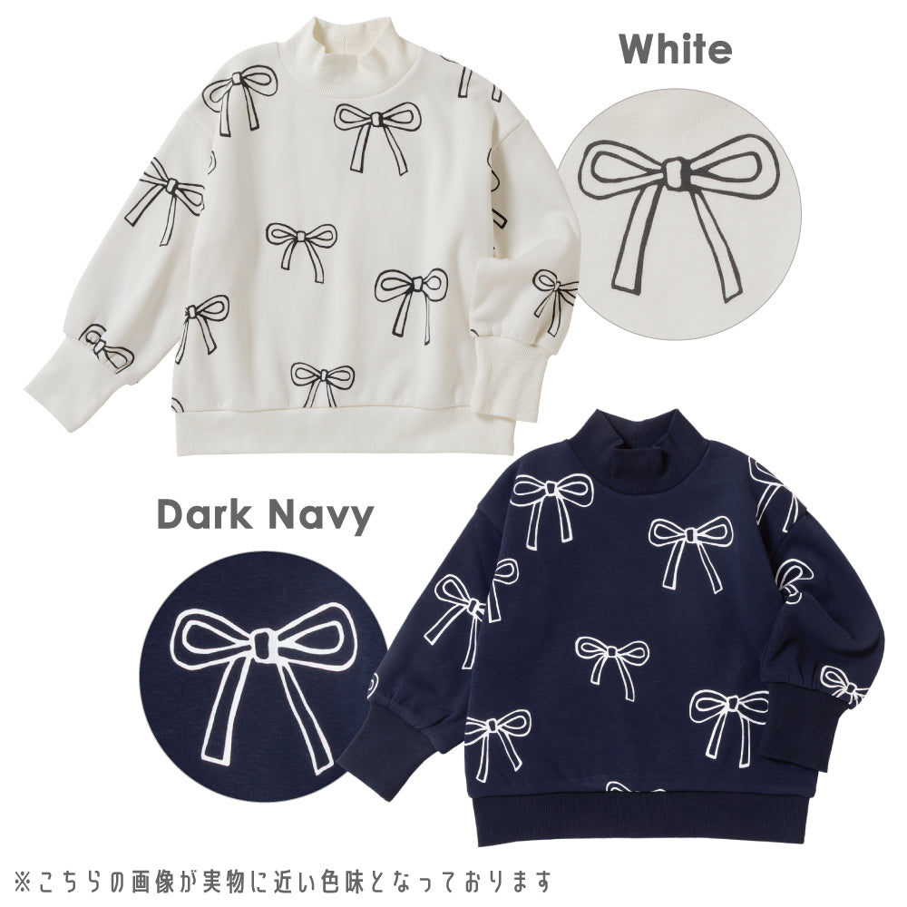 裏起毛 総柄 トップス