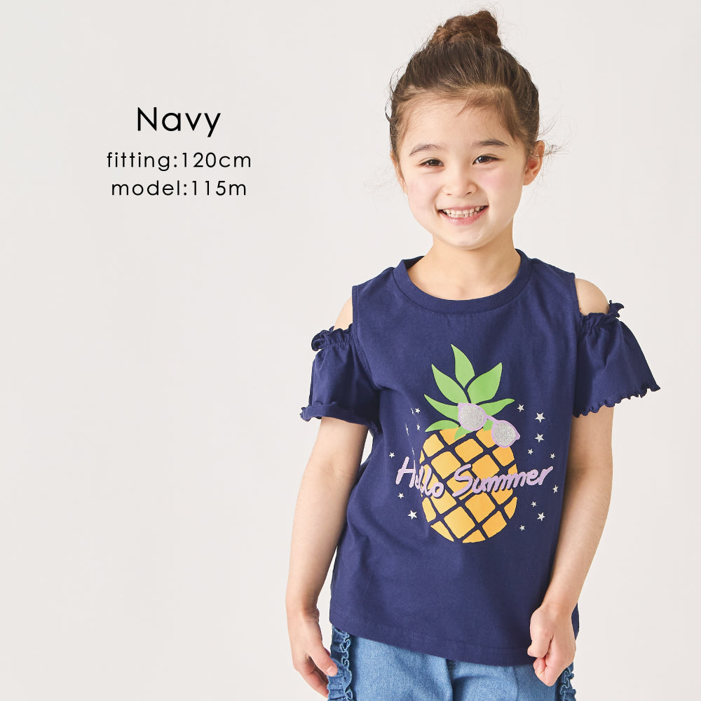 オープンショルダーTシャツ