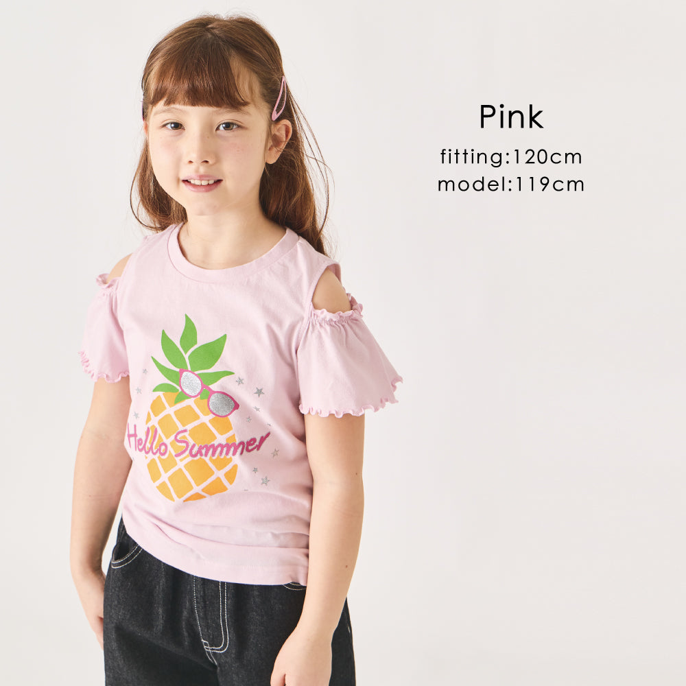 オープンショルダーTシャツ