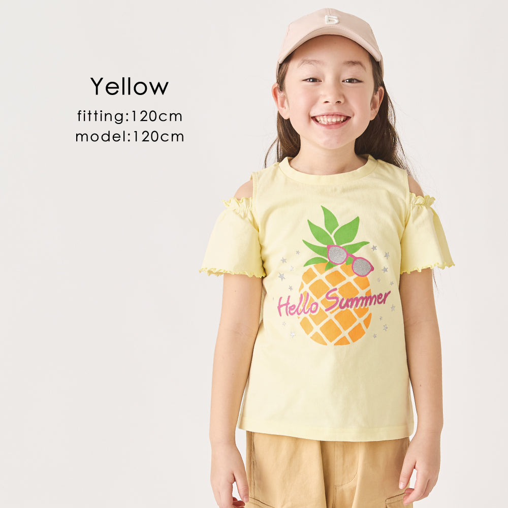 オープンショルダーTシャツ