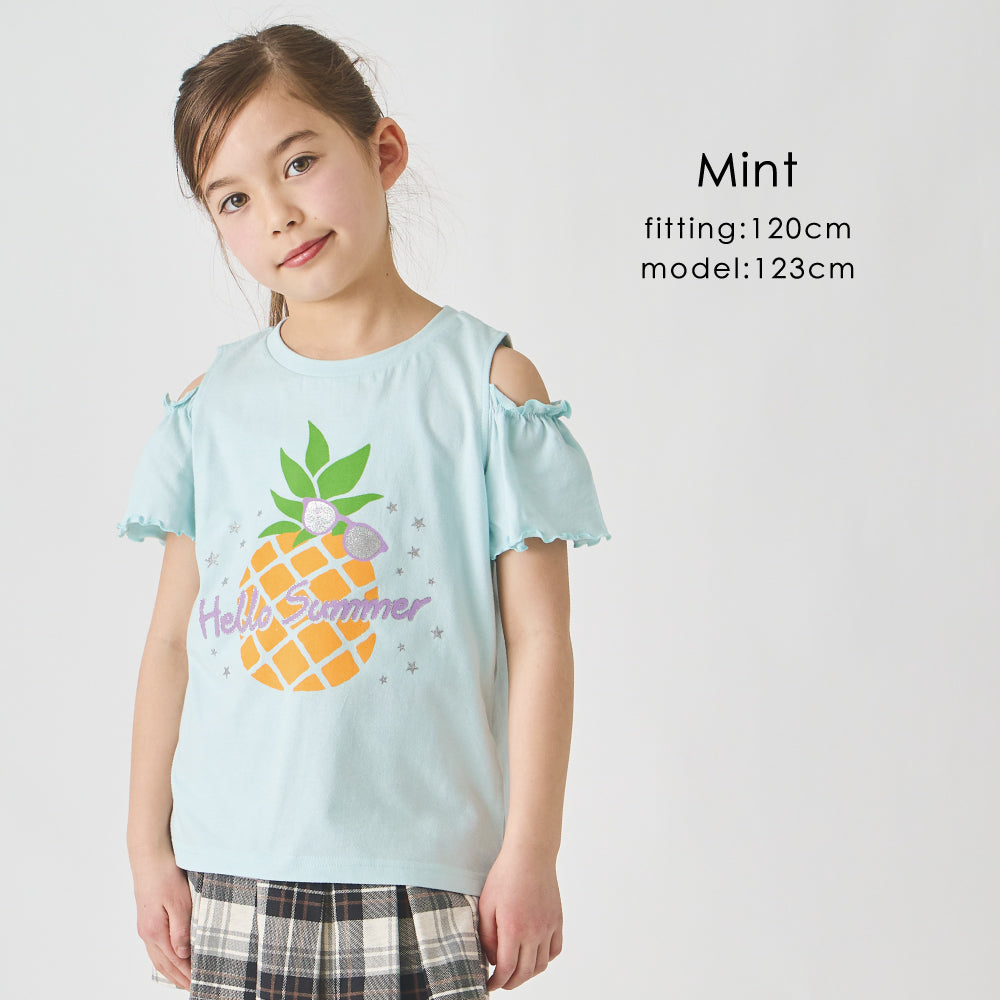 オープンショルダーTシャツ