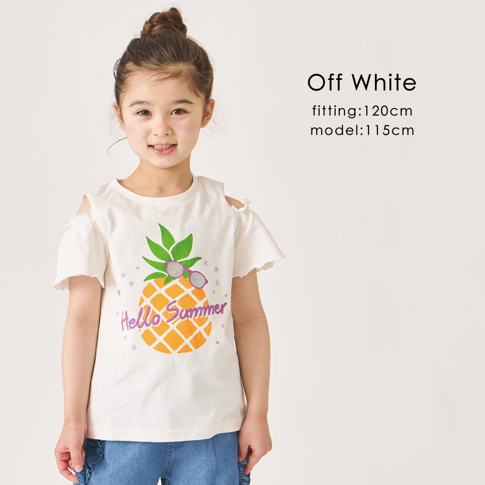 オープンショルダーTシャツ