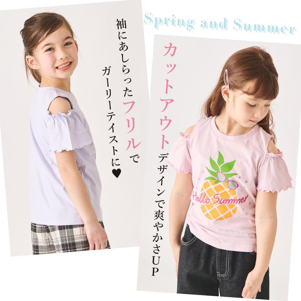 オープンショルダーTシャツ