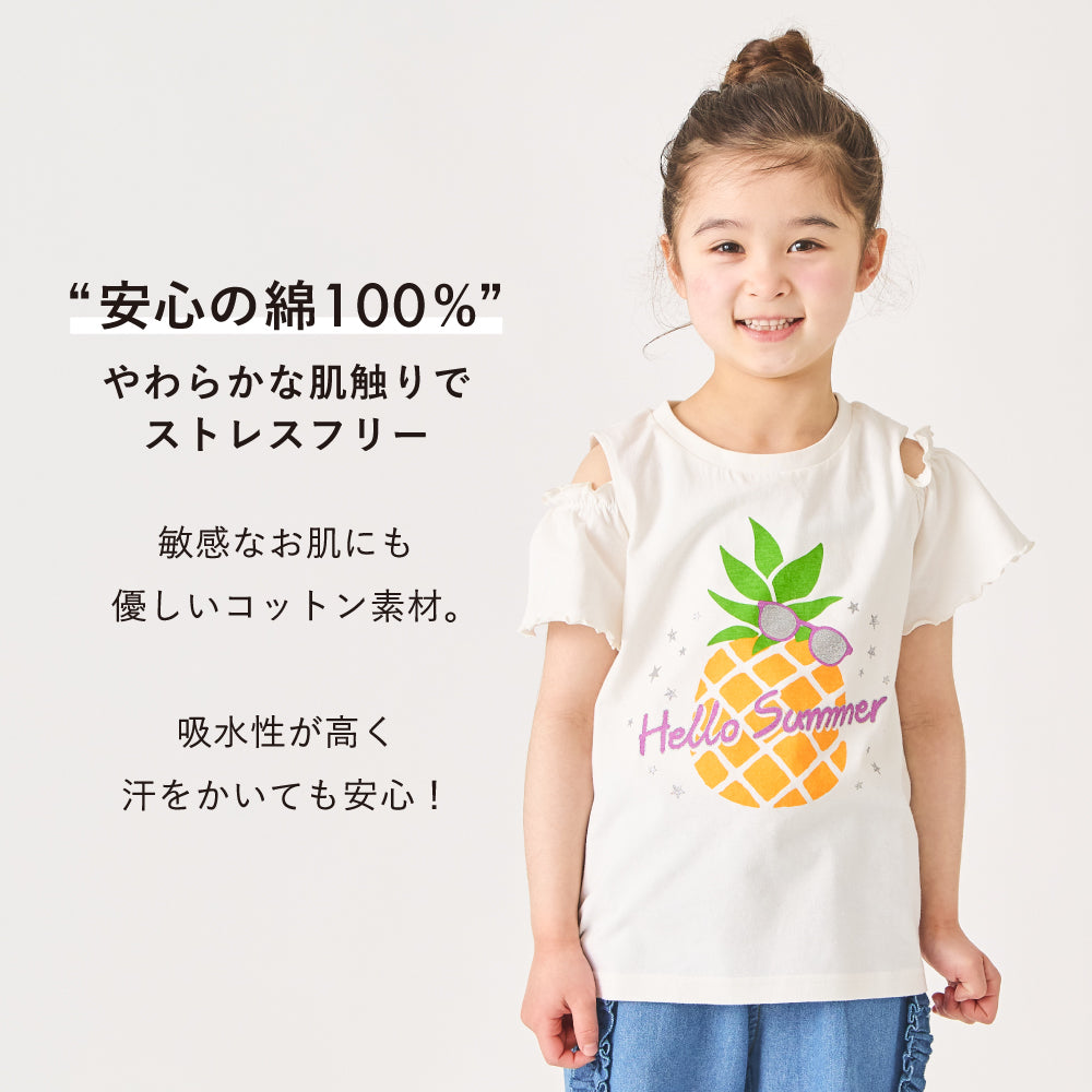 オープンショルダーTシャツ