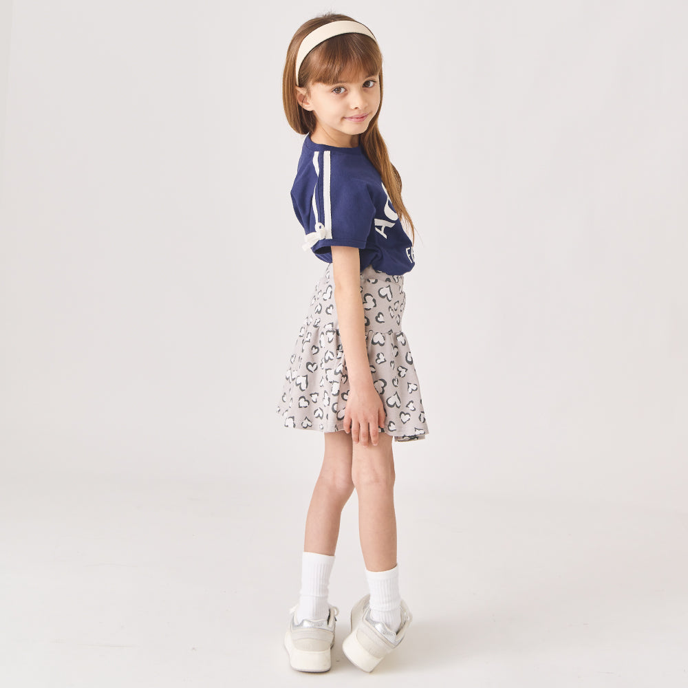 肩ライン プリントTシャツ