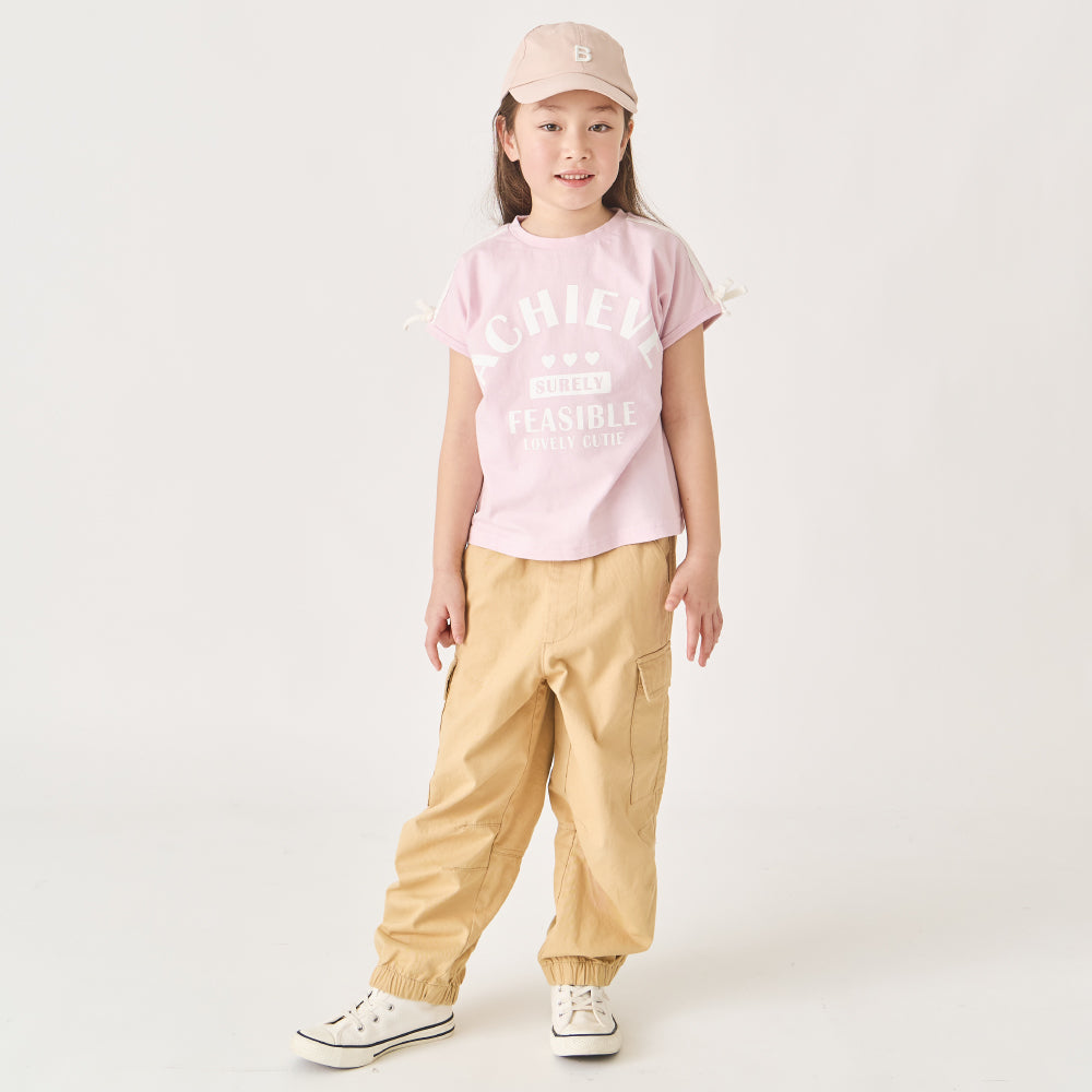 肩ライン プリントTシャツ