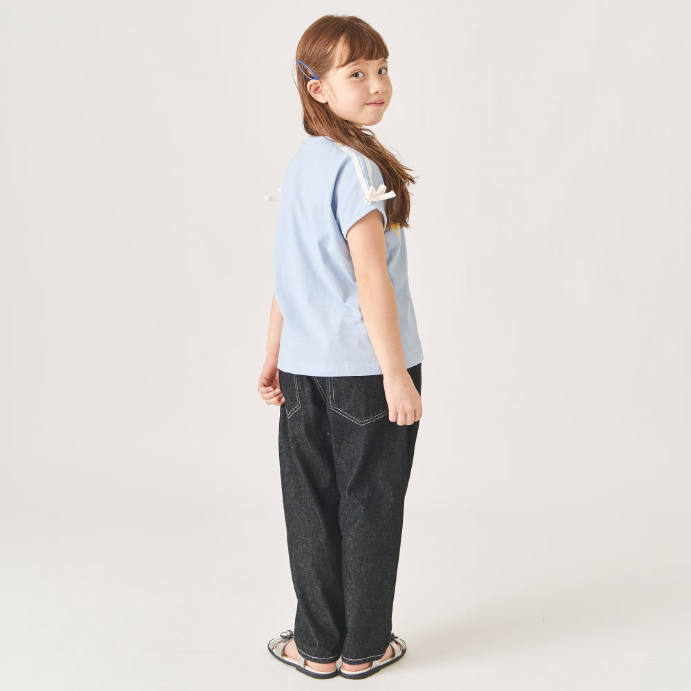 肩ライン プリントTシャツ