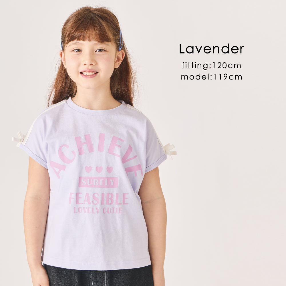 肩ライン プリントTシャツ