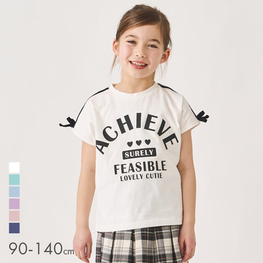 肩ライン プリントTシャツ