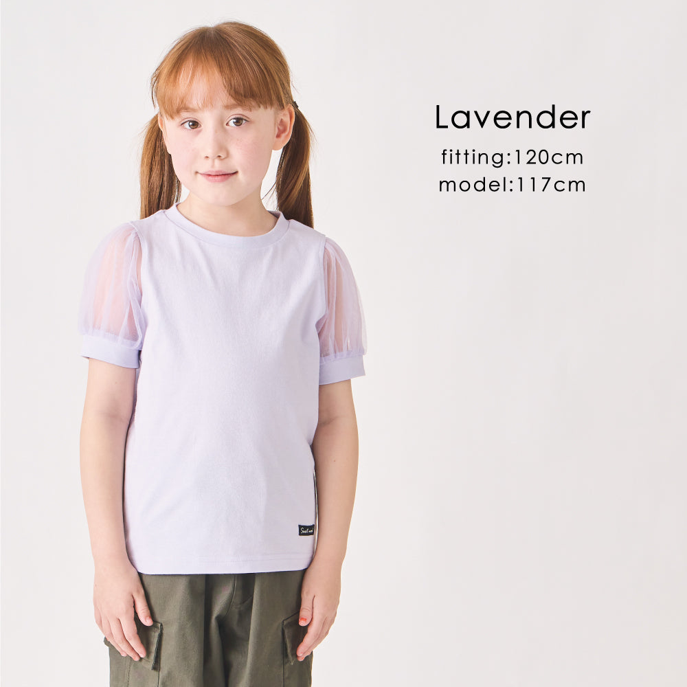 袖シフォンTシャツ