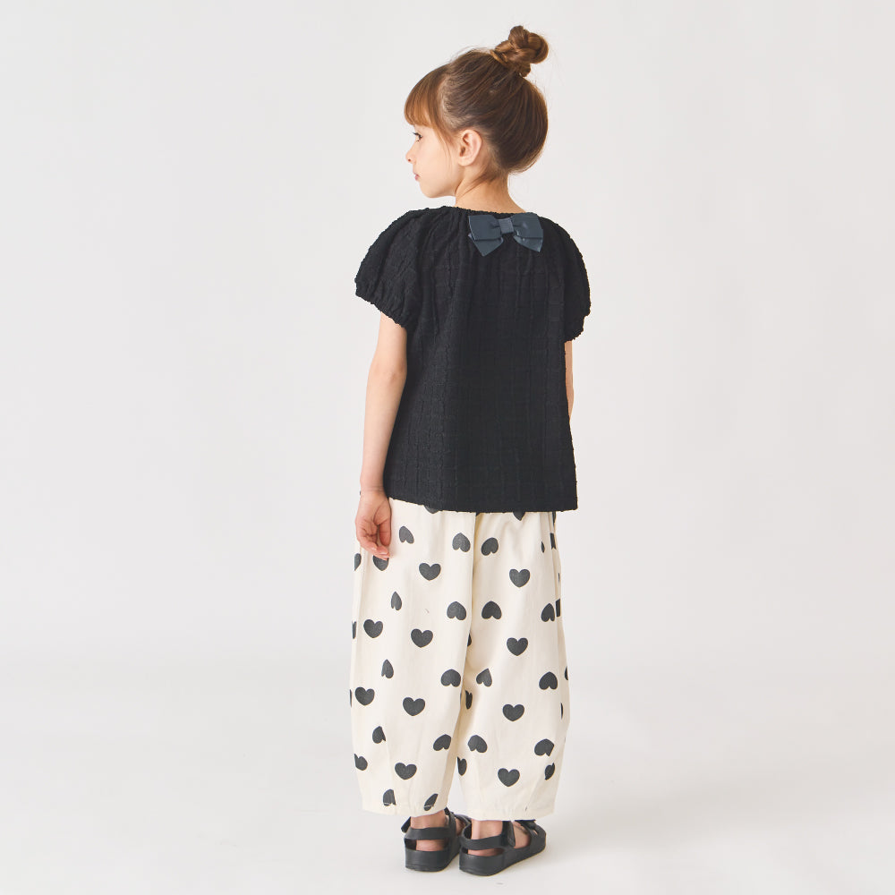 バックリボン ジャガードTシャツ
