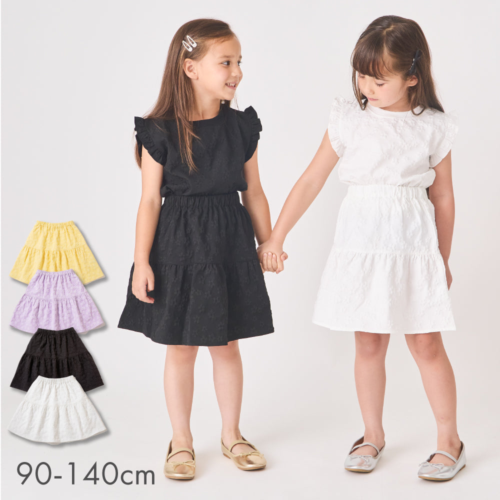 花柄ジャガードスカート – 子供服通販の ever closet