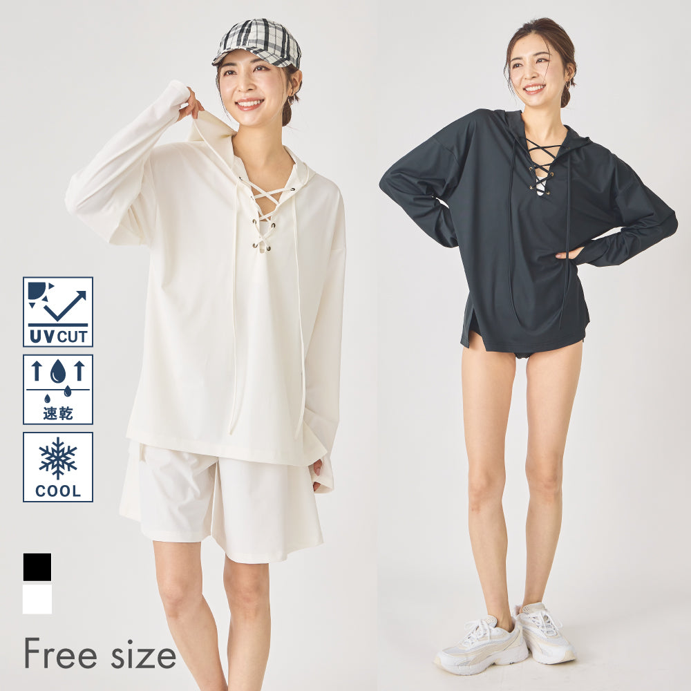 【Ladies】ポンチョ型ラッシュガード