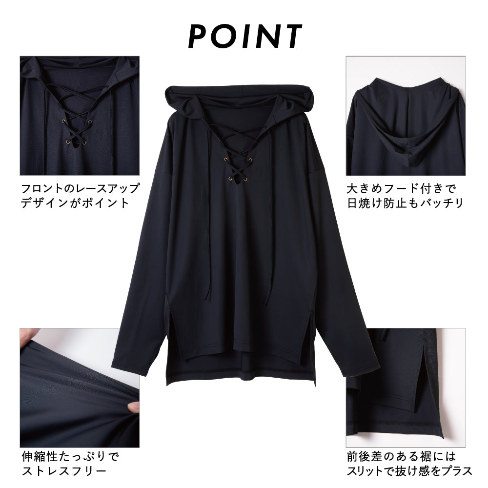 【Ladies】ポンチョ型ラッシュガード