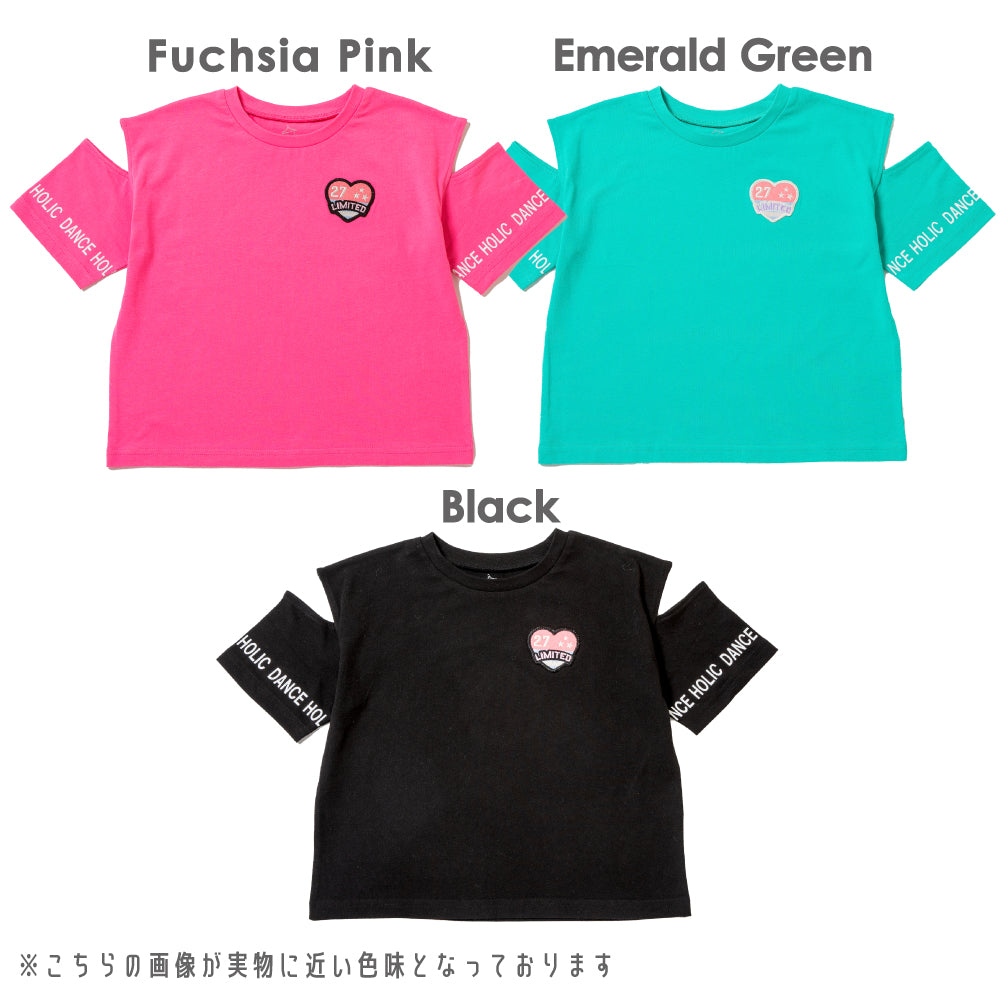 ワッペン付き半袖Tシャツ