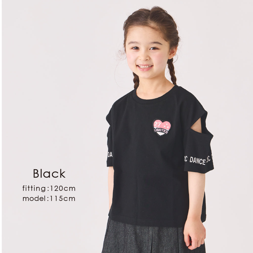 ワッペン付き半袖Tシャツ