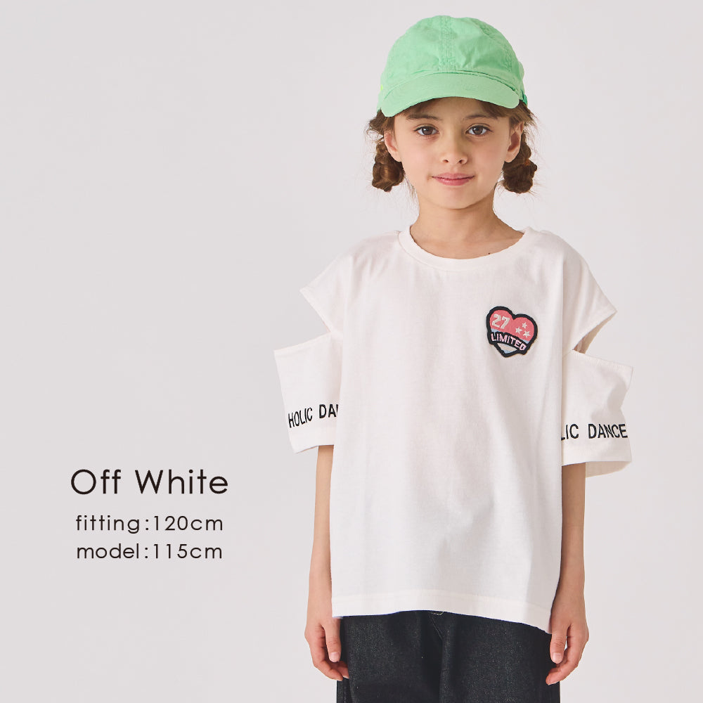 ワッペン付き半袖Tシャツ